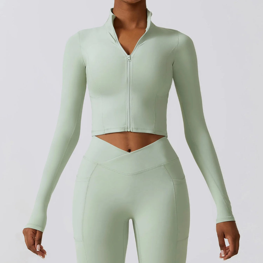 Zipper Long Sleeve Shirt - Gymfit